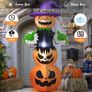 SEASONAL SALE 6 FT Halloween Inflatables Pumpkin, Halloween Inflatable Pumpkin Stack Blow Up Halloween Decoration Jack-o-Lantern with Witch Hat Build-in LEDs for Holiday Party Yard Garden Lawn Image 3