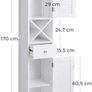 Bathroom cabinet Tallboy with 2 louvre doors White Image 3