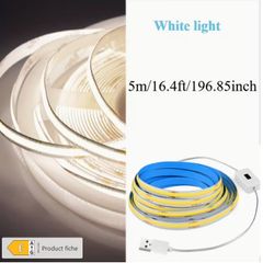 Inductive USB cabinet side COB LED light strip, adjustable brightness, hand sweep motion