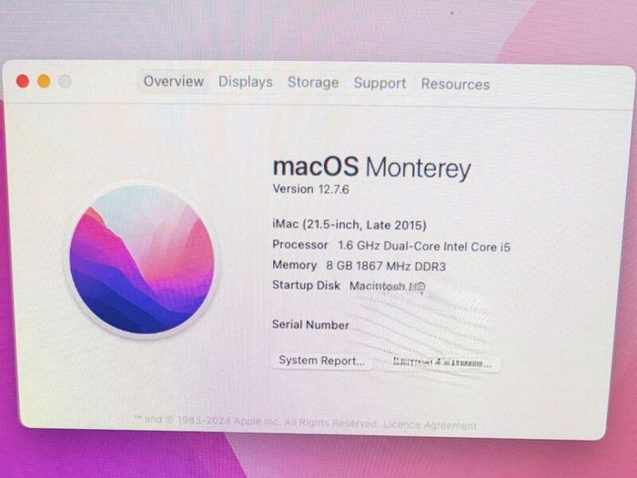 Apple iMac 21.5 inch Late 2015 Full Bundle with Keyboard, Mouse and Trackpad