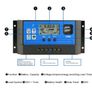 Solar Charge Controller 50A 12V/24V PWM Auto Paremeter Adjustable LCD Display with Dual USB Load Timer Setting ON/Off Hours Solar Regulator Image 4
