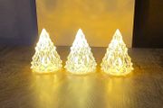 3 mini LED Christmas trees