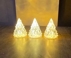 3 mini LED Christmas trees