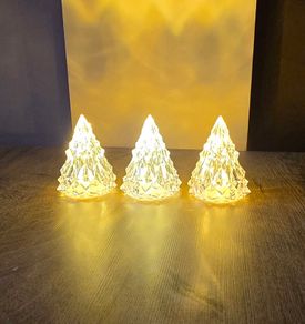 3 mini LED Christmas trees