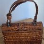 Vintage United Colors of Benetton Croc-Effect Handbag Y2K Style Image 2