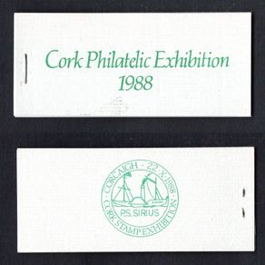1988 Ireland Cork Philatelic Exhibition Booklet . Contains 2 X 24p 150th of 1st Passenger Steamship Crossing Commemorative Stamps No 271