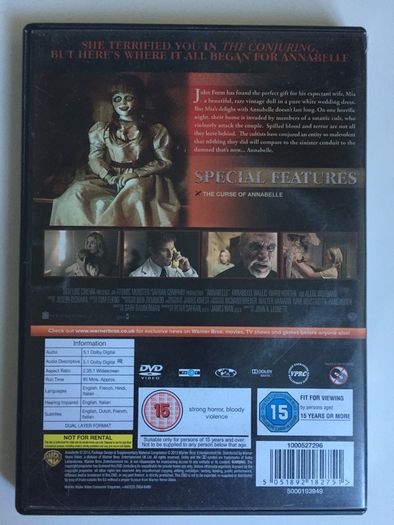 Annabelle [2014] Annabelle Wallis, Ward Horton & Alfre Woodard [Movie DVD]