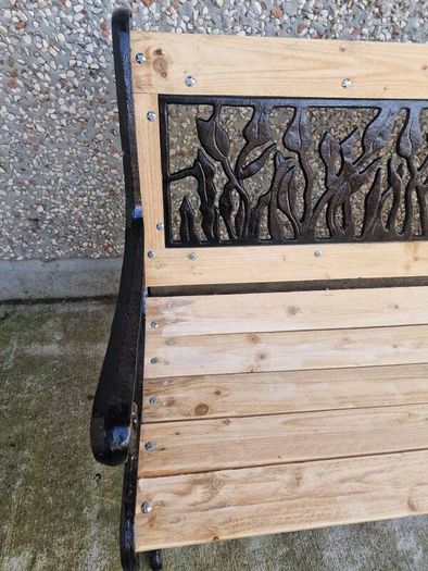 Cast iron garden bench
