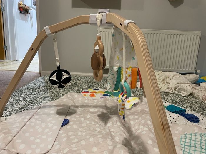 Lovevery play gym with sensory strands