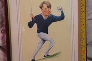 caricature golfing picture