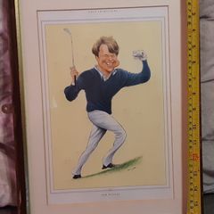 caricature golfing picture