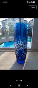 Japanese Kagami Edo Kiriko Crystal Vase