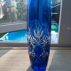 Japanese Kagami Edo Kiriko Crystal Vase