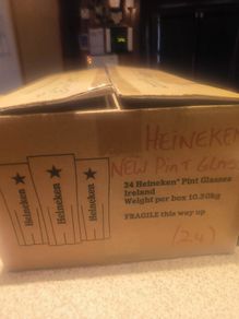 Heineken pint glasses