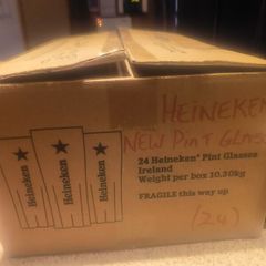 Heineken pint glasses