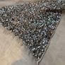 Sian Jacobs 70% Cashmere, 30 % Silk - 120 cm by 120 cm Scarf with embellishment on one corner Image 2