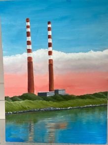 Oil painting on canvas board