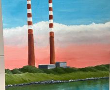 Oil painting on canvas board