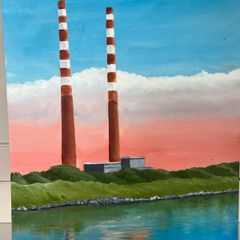 Oil painting on canvas board