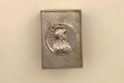 Vintage French Pewter Louis XIV Sun King Matchbox Holder 1970s