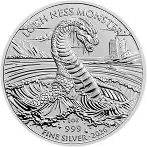 2026 UK 2 Pounds 1 oz Silver Bullion Coin - Loch Ness Monster BU (In Capsule)