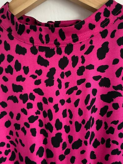 NWOT NEXT ladies shocking pink animal print dress size 14