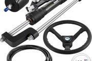 Hydraulic Outboard Steering Kit 300HP, Hydraulic Steering Kit Helm Pump,Hydraulic Boat Steering Kit with 22 Feet Hydraulic