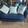 Fabulous Neat and Sturdy Two Seater Sofa on Wooden Legs in Excellent Condition Image 3
