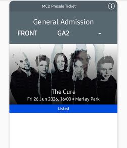 The Cure Tickets