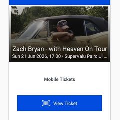 zach bryan ticketsx2