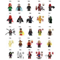 Marvel DC Super Hero Minifigures Lego Compatible (P-Z)