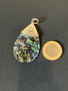 Sterling silver and abalone shell pendant