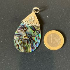 Sterling silver and abalone shell pendant