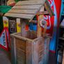 Wooden wishing well garden planters Image 4