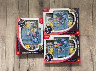 Pokemon 30th anniversary 3x Greninja Ex Boxes