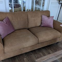 Soft Tan Leather Couch