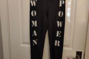 WOMAN POWER Black Spandex Leggings, size S