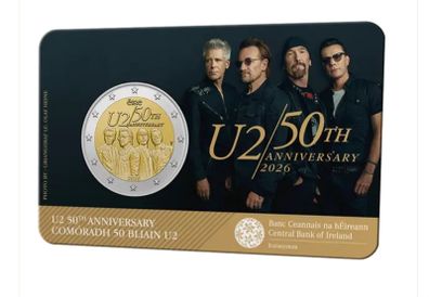 2026 2 euro U2 coin. Ireland BU Sold Out