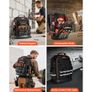 Tool Backpack, 64 Pockets, Heavy-duty Tools Storage Organizer Work Bags with Laptop Compartment & Molded Base, Electrician Jobsite Backpack for Electrician, Repairman, and HVAC Techs Image 6