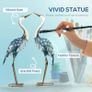 Crane Garden Ornaments, 2 PCS Garden Statue Set, Steel Garden Gifts for Patio Pond Landscape Decoration, Multi-Colour Image 4