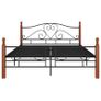Bed Frame Black Metal 160x200 cm Image 3