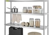 Heavy-Duty 5-Tier Stainless Steel Shelving Unit | Adjustable Storage Rack for Kitchen, Garage, or Pantry