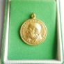 Vintage Gold Plated Pope John Paul II and Queen of Poland Our Lady Image 2