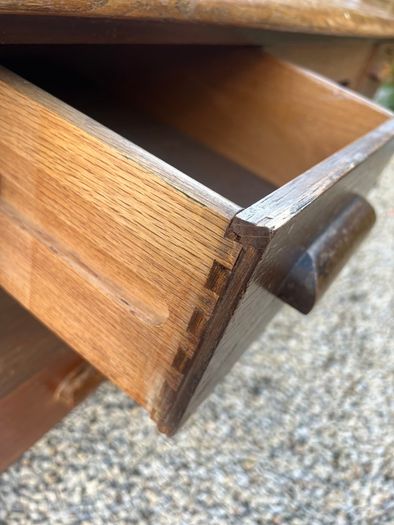 Vintage Mid century oak Abbess desk