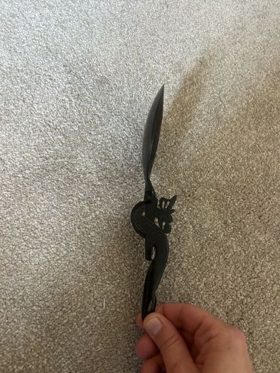 Vintage Carved Serving Spoon