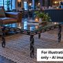 Handmade Industrial Chain Coffee Table - Heavy Steel - A Image 2