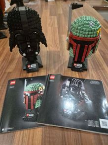 Lego Sets 75277 - Boba Fett Helmet and 75304 - Darth Vader Helmet