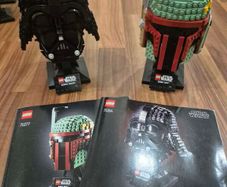 Lego Sets 75277 - Boba Fett Helmet and 75304 - Darth Vader Helmet