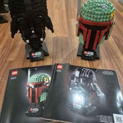 Lego Sets 75277 - Boba Fett Helmet and 75304 - Darth Vader Helmet
