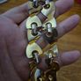 Vintage 50s 60s Gold Tone Avant Garde Link Necklace Image 2